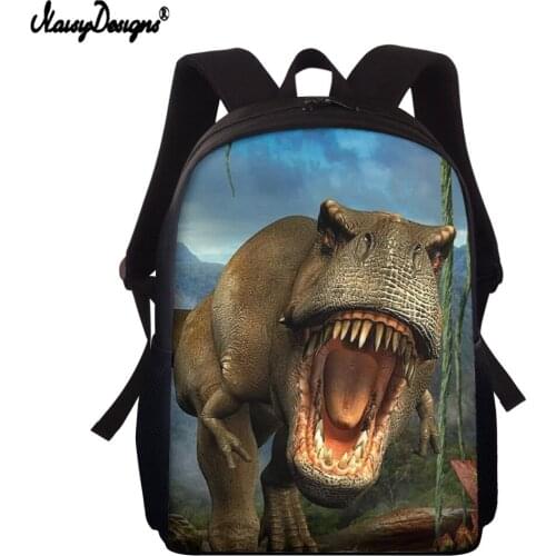 NOISYDESIGNS Students Fashion School Bags for Kids 3D Dinosaur Print Boy Girl School Bag Teenagers Junior Schoolbag Children Bag