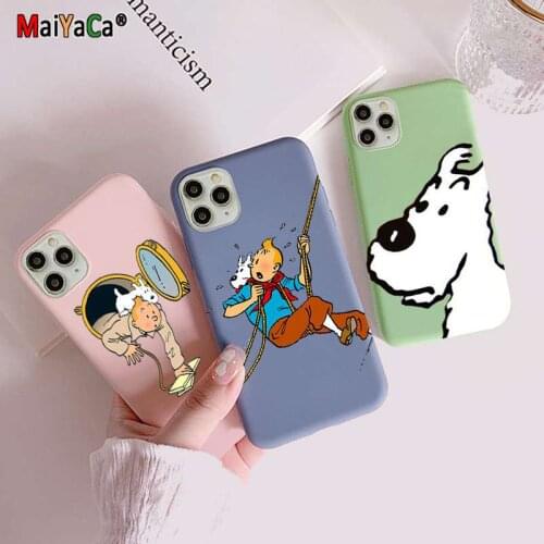 MaiYaCa The Adventures of Tintin Soft Silicone phone Case for iPhone 11 12 Pro Max XS XR 8 7 6 6s Plus Cover Coque