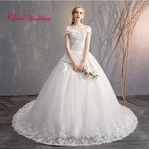 New Fashion Off the Shoulder gelinlik Lace applique Custom made Tassel Crystal A-Line robe mariage Wedding Dresses