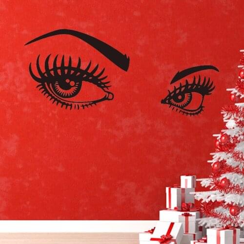 New Audrey Hepburn Black Sexy Eyes Large Wall Sticker Home Decor Living Bedroom Poster DIY Removable Art Mural Carved Wall Decal