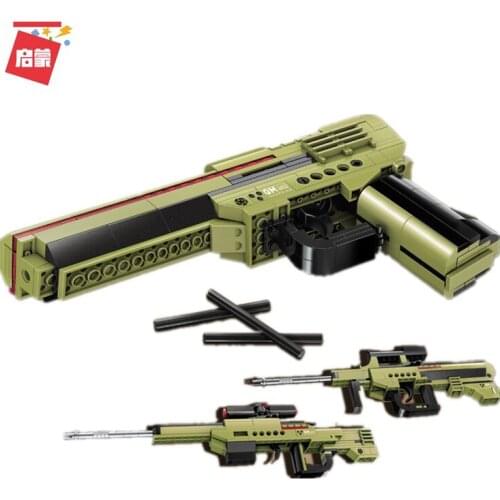 Gun Building Bricks Pistol Rifle Juguetes City Soldier Blocks Boys Toy for Children Gift 3 in 1 Weapon Guns 202PCS