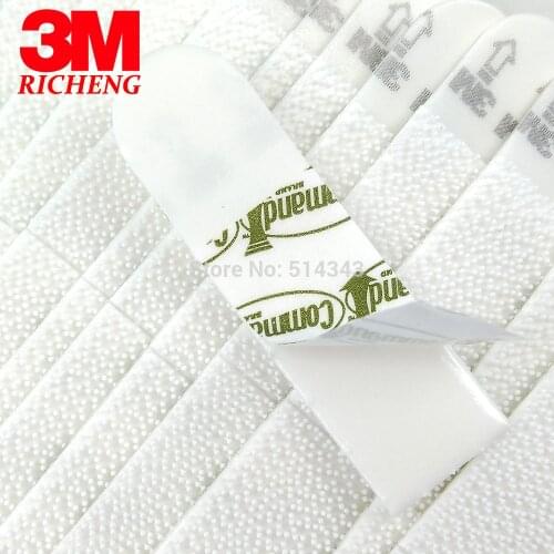 60pcs Small 3M Command Picture Hanging Strips Command Damage-Free Strips Command Inter Locking Faster Brand New