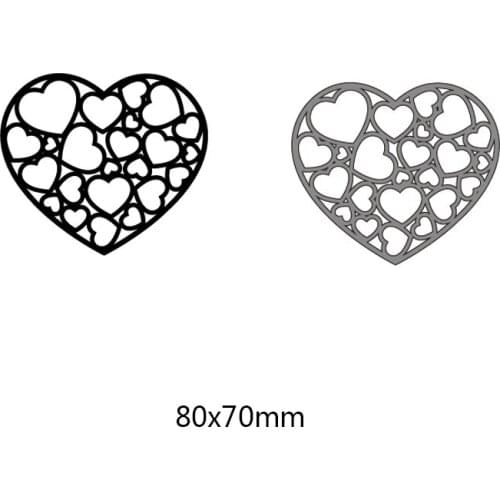 Heart pattern frames metal steel cut dies DIY Scrapbook Album Paper Card Cutting Dies Stencil for card Crafts new fashion