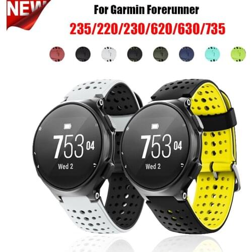 8colors newFor Garmin Forerunner 235 Band Silicone Strap Bracelet For Garmin Forerunner 220/230/620/630/735XT/235 Accessories