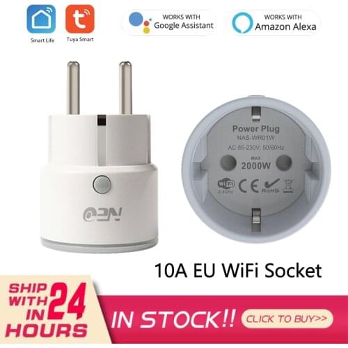 3pieces EU WiFi Power Plug One Key ON/OFF App Remote Control Timing Smart Plug WiFi Socket Work With Alexa Google Assistant Tuya