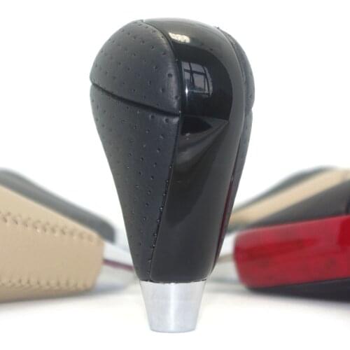 Piano Black Punched Leather Gear Shift Knob for Toyota Lexus GS IS LS ES RX Rav4 Solara Tundra Land Cruiser 4Runner Mazda Acura