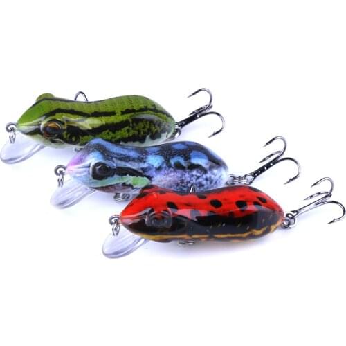 Fishing Lures Lifelike Frog Bait Artifical Fishfrog 2 Treble Hooks Topwater Lure Fishhooks Tackle Kit
