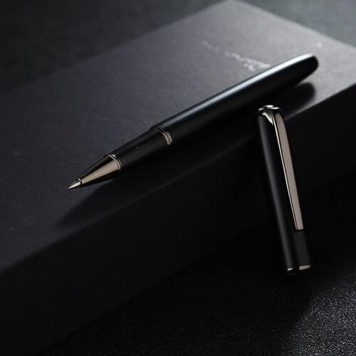 Picasso 916 Pimio Gray Ring Metal Roller Ball Pen Titanium Black Matte Barrel For Office & School Supplies No Gift Box
