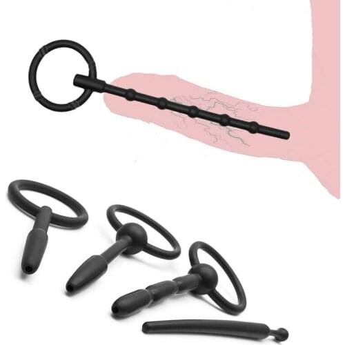 Silicone Urethral Catheter Male Urethral Dilator Penis Plug Horse Eye Stimulation Sounding Masturbator Sex Toys for Men Sex Shop