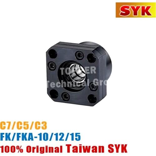 Taiwan SYK End Support Unit C3 C5 C7 FK10 FKA10 FK12 FKA12 FK15 FKA15 FK17 Motor Bracket Nut Housing for 12mm 16mm Ballscrew