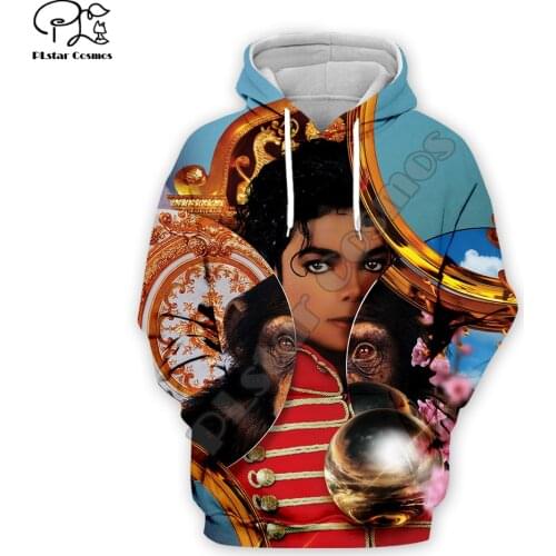 PLstar Cosmos PopStar King Singer Michael Jackson Hiphop Streetwear Pullover Unisex 3DPrint Zipper/Hoodies/Sweatshirt/Jacket s-3