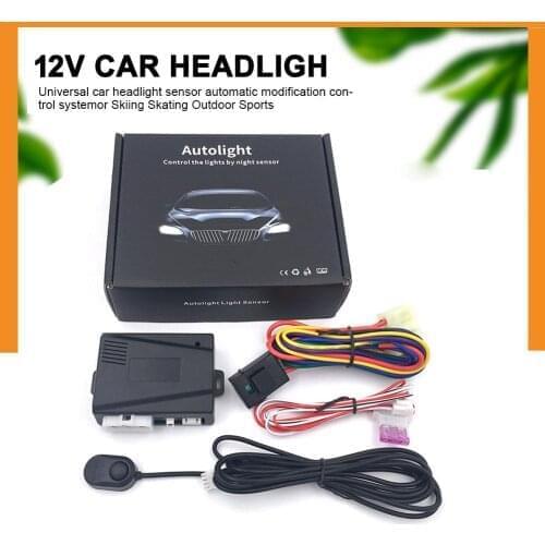 12V Universal Car Automatic Headlight Sensor Control Switch Modification Control System Dustproof Automatically Control System