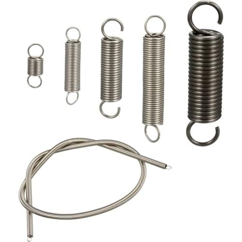 Uxcell 1-15pcs Extended Compressed Spring Wire Dia 0.5mm Stainless Steel Small Dual Hook Tension Spring OD 4mm 5mm 10mm 20mm