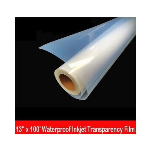 13" x 100' Waterproof Inkjet Transparency Film for Silk Screen Printing 1 Roll