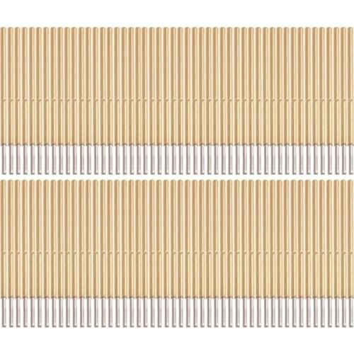 100 Pcs Spring Test Probe Pogo Pin P50-Q1 Dia 0.68mm Length 16mm Gold