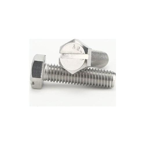 2pcs M8 slotted hexagon head screws one word hex screw grooving mechanical bolts stainless steel bolt GB29.1 25mm-40mm long