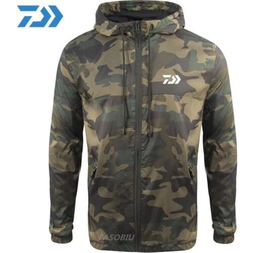 2021 Daiwa Mens Outdoor Fishing Jackets Spring Men Casual Windbreaker Camouflage Clothing Cycling Hiking Fishing Clothes