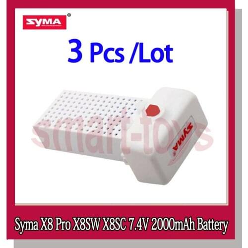 3Pcs Syma X8 Battery 7.4V 2000mAh for Syma X8 X8SW X8SC PRO RC Drone Quadcopter