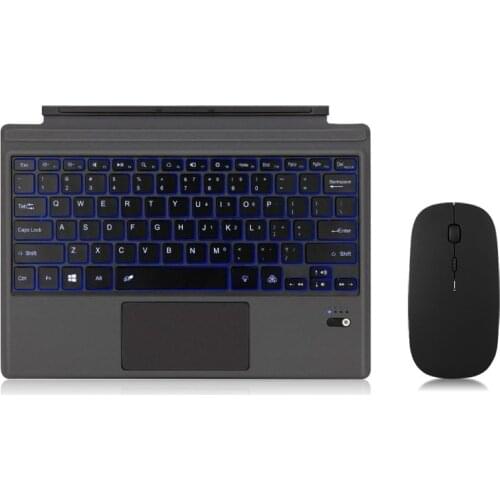 7 colors Backlit Wireless Bluetooth Keyboard For Microsoft Surface Pro 3 4 5 6 7 PC ABS Slim Keyboard Tablet Magnetic Keyboard