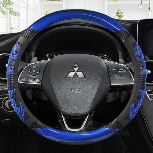 Car steering-wheels cover 38cm 15" For Mitsubishi ASX RVR Pajero Sport Outlander PHEV Airtrek Grandis lancer evo Eclipse Cr