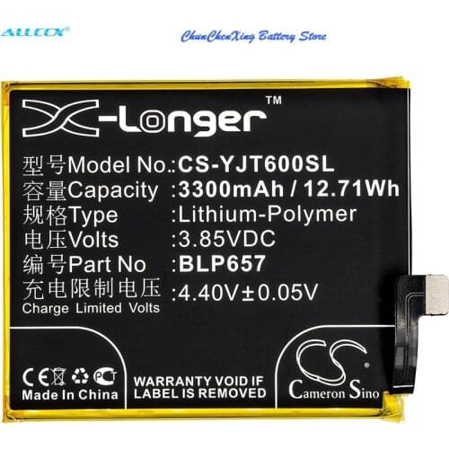 Cameron Sino 3300mAh Battery BLP657 for OnePlus 6, 6 Dual SIM, 6 Dual SIM Global, 6 Dual SIM TD-LTE, A6000, A6003