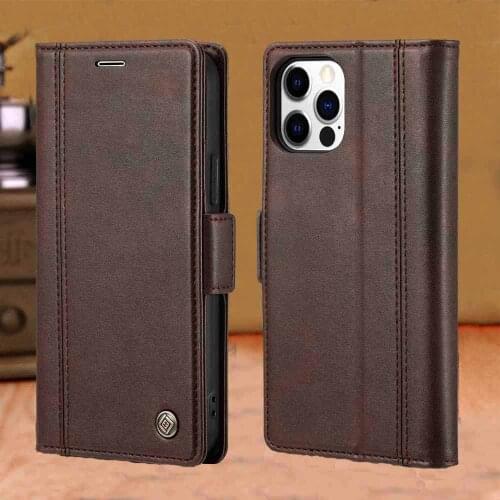 Flip Case For Iphone 12 Pro Max Case Classic Protective Cover For Iphone 12Pro 12Mini Casing Phone Card Pocket With Magnetic