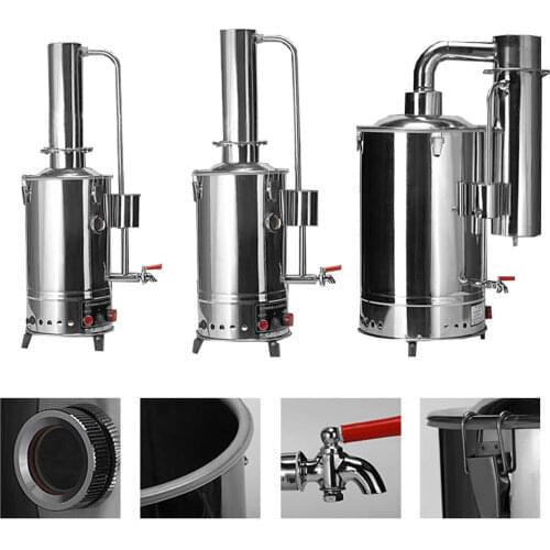 3L-20L Litres New Stainless Medical/Home/Lab Pure Water Distiller Filter Purifier Electric Brew Kits w/Water Control/Normal Type