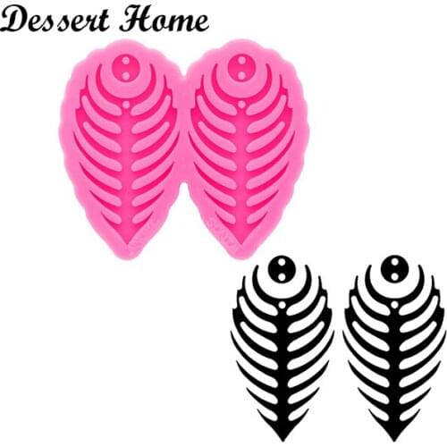 DY0664 Bright Fish bones Resin Craft for Earring, Chocolate Silicone Molds, DIY Epoxy Jewellery Making