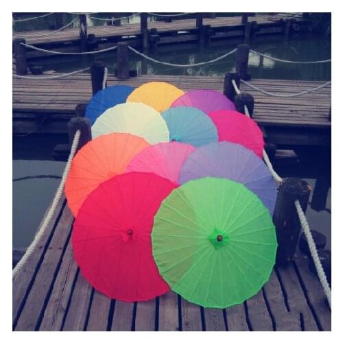 Hot sale 1PCS 20CM Bamboo Polyester Paper Umbrella Parasol Dancing Wedding Bridal Party Coasplay Decration DIY manual coloured