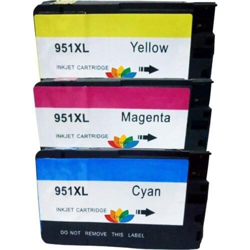 3PK Compatible Color Ink Cartridge for HP 951 951XL Officejet Pro 8600 8600e 8660 8620 8630 8610 251dw 276dw 8610 8615 8625