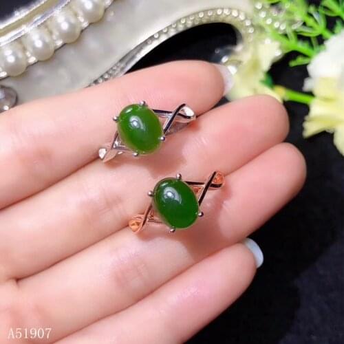 KJJEAXCMY Fine Jewelry 925 sterling silver inlaid natural gem jasper ladies ring support detection new vbh