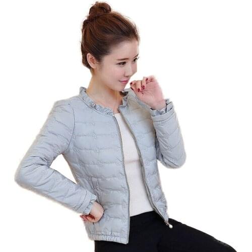 Short Cotton Padded Jacket 2021 Winter New Overcoat Womens Coats Slim Outwear Lightweight Ladies Cotton Padded Parkas Tops A492
