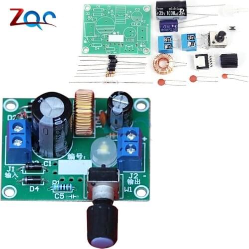 LM2596 Adjustable Voltage Stabilizer Precise Buck Step Down Power Supply Board Module 3.2V-40V to 1.23V-35V DIY Kit