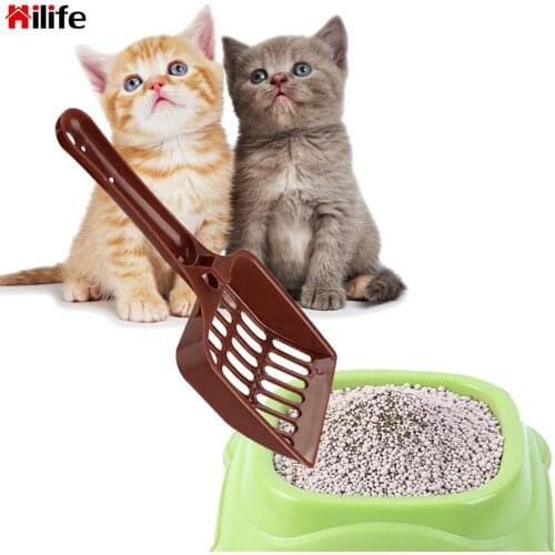 Cat Litter Shovel Pet Cleanning Tool Plastic Scoop Dog Food Spoons Random Color