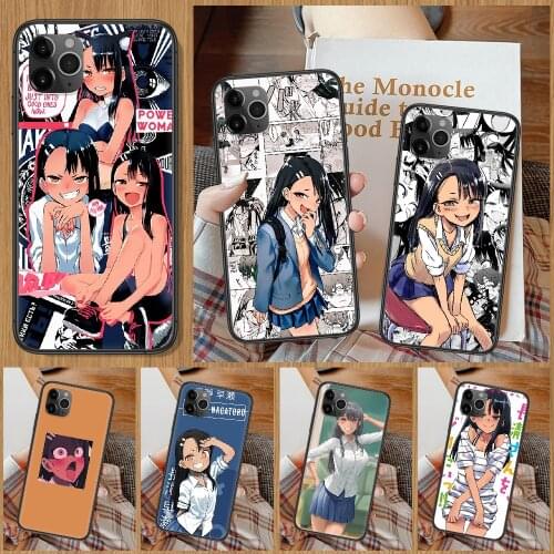Nagatoro san anime Phone Case For iphone 5 5S SE 2 6 6S 7 8 11 12 Mini Plus X XS XR Pro Max black luxury waterproof trend coque