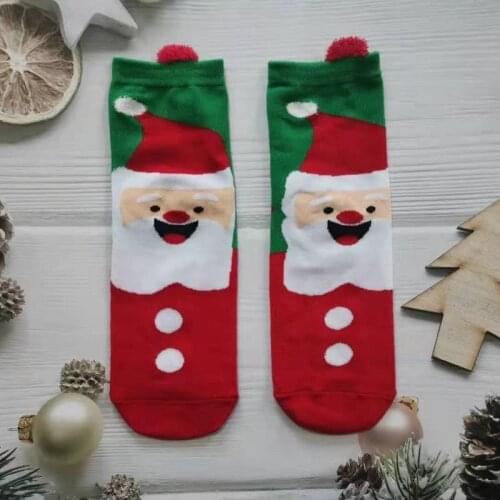 2021 Women Socks Casual Winter Christmas Socks Davids Deer Cotton Cartoon Keep Warm Cute Lady Girls Sock Christmas Gift