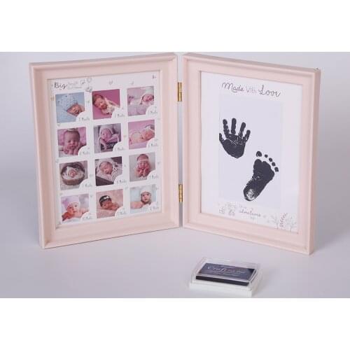 New My First Year Baby Gift Kids Birthday Gift Home Family Decoration Ornaments 12 Months Picture Photo Frame with Craft Ink Pad