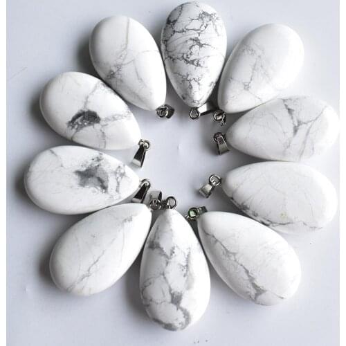 Wholesale 10pcs/lot 2020 fashion hot sale high quality natural stone drop 25x40mm pendants Charms for making free shipping