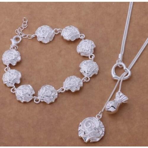 Wholesale High quality silver plated Fashion jewelry Necklace Bracelet WT-211
