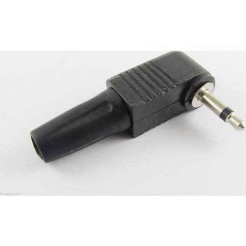 10pcs 3.5mm Mono TS Male Right Angle Audio TS Adapter Connector Solder Plastic Cover