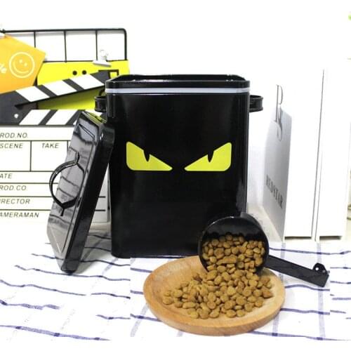 5L Plastic Pet Dog Cat Food Storage Container with Scoop Dry Food Dispenser Puppy Feeder Sealed Cans Large Capacity Food Storage