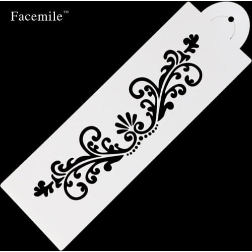 Gift Stencil Decorative Flowers Leaves Cupcake Stencil Gift Mould Frostings Spray Cookie Stencils Cup Gift Decorating Tool