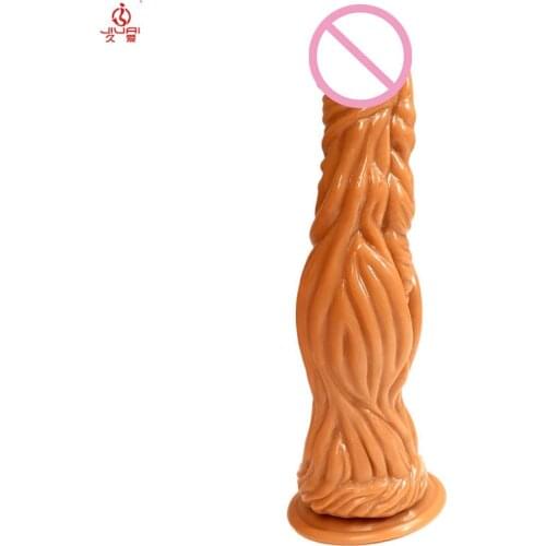 Jiuai Realistic Dildo Soft Silicone Huge Suction Cup Big Anal Adult Sex Toys for Female Vagina Masturbation