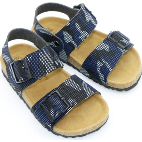 Kids Sandals Boys Shoes Toddler Printing Leather Flat Casual Children 2021 Summer New
