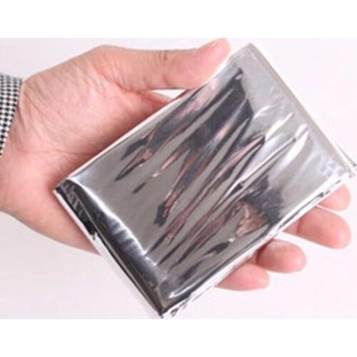 Silver Emergency Rescue Blanket Insulation Solid Color Outdoor Survival Emergency Earthquake Disaster Sunscreen Protecor