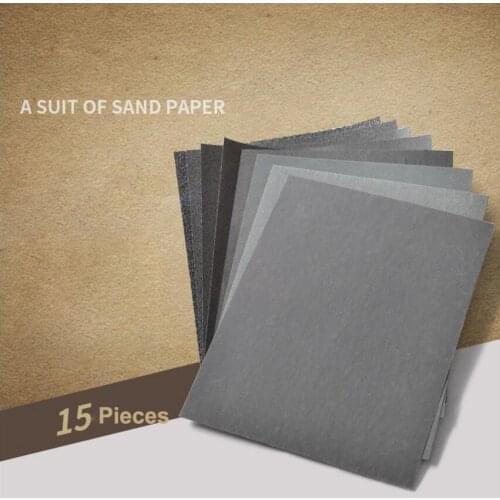 Snooker Billiards Head Polishing Sandpaper 15 Pieces Polished Maintenance Decontamination Repair Repair Kit Billiards Tip Tool