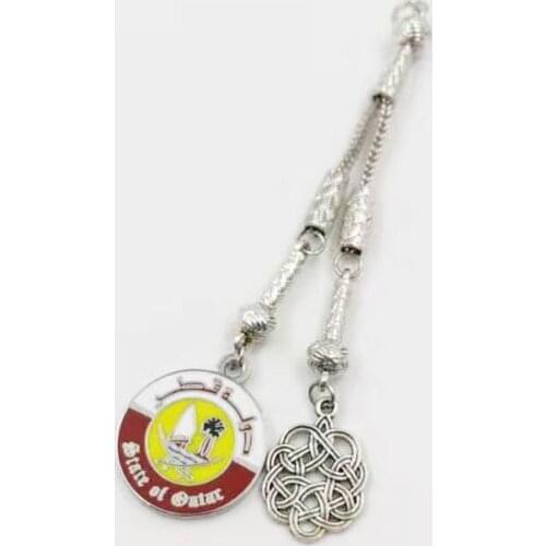 Qatar National Day Emblem tassel pendant Qatar flag badge