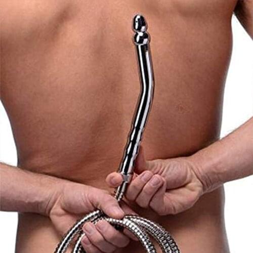 Stainless steel Bidet Faucets Rushed Anal Douche Shower Cleaning Enemator Enema Metal Anal Cleaner Butt Plugs Tap