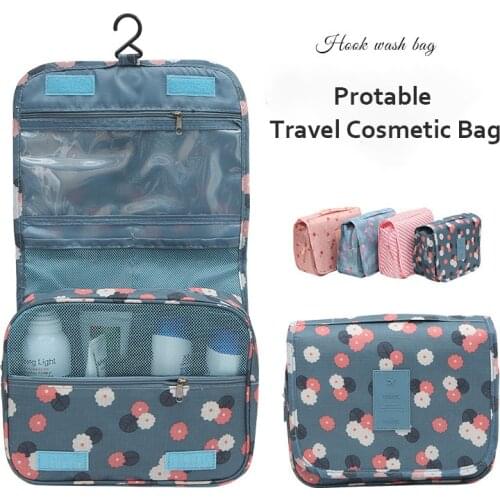 Large Capacity Cosmetic Bag Waterproof Hook Wash Bag Multifunctional Women Travel Makeup Storage Organizer Pouch Toiletry Bags