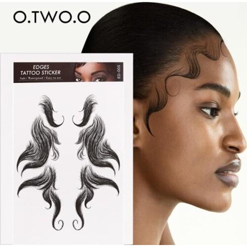 Hair Bangs Tattoo Stickers Waterproof Anti-sweat Tattoo Edges Hair Temporary Bangs Artifact Hair Simulation Tattoo Stickers